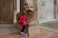 Lions at the Modena Cathedral in Piazza Grande